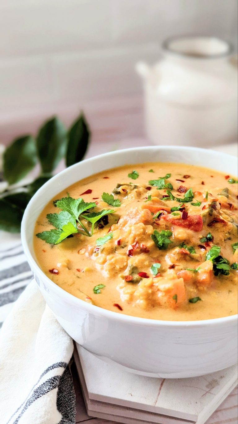 Red Lentil Soup with Coconut Milk Recipe (Vegetarian, High Fiber)