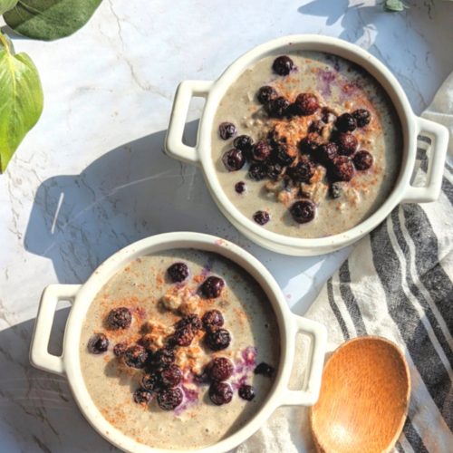 protein overnight oats recipe with berry recipes blueberry oatmeal recipe with berries vegan gluten free vegetarian high protein breakfast ideas